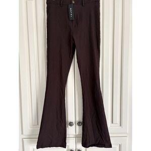 Motel Zaltana Trouser Brown High Rise Flare Pants Size XL NWT